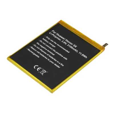 Nadomestna baterija za Huawei Honor 5X Li-Polymer 3.8V 3100mAh 11.8Wh, Črna