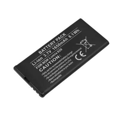 Baterija za pametni telefon Nokia Lumia 820 Li-ion 3,7 V 1650 mAh 6,1 Wh, Črna