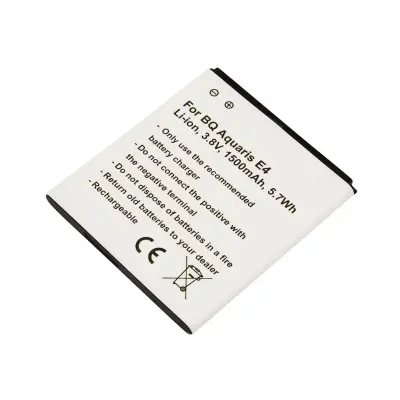 Baterija za pametni telefon BQ Aquaris E4 Li-ion 3,8 V 1500 mAh 5,7 Wh, Bela