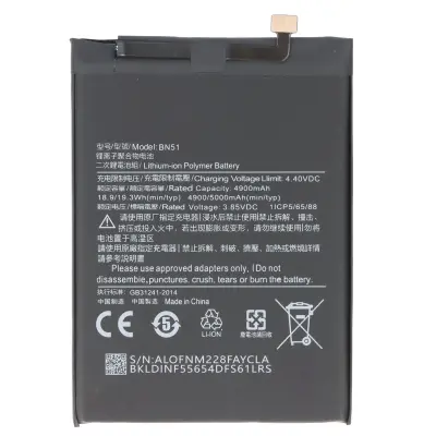 Zamenjava baterije za Redmi 8 / 8A Li-Polimer 3,85V 5000mAh 19,25Wh, Črna