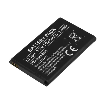 Nadomestna baterija za Doro 8031 Li-ion 3.7V 2000mAh 7.4Wh, Črna