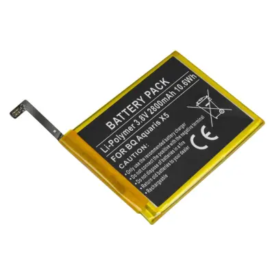 Vgrajena baterija za BQ Aquaris X5 2900 3,8V 2800mAh Li-Polymer, Črna