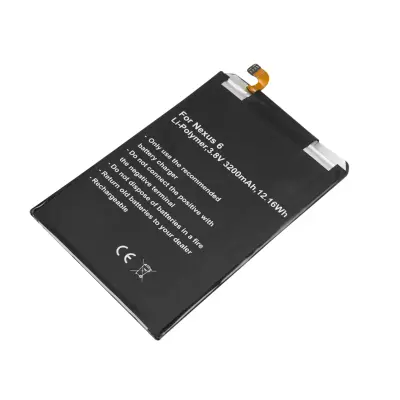 Nadomestna baterija za Nexus 6 Li-Polymer 3,8V 3200mAh 12,2Wh, Črna