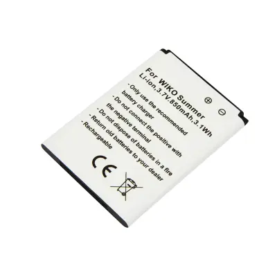 Baterija za pametni telefon Wiko Summer Li-ion 3,7 V 850 mAh 3,1 Wh, Bela