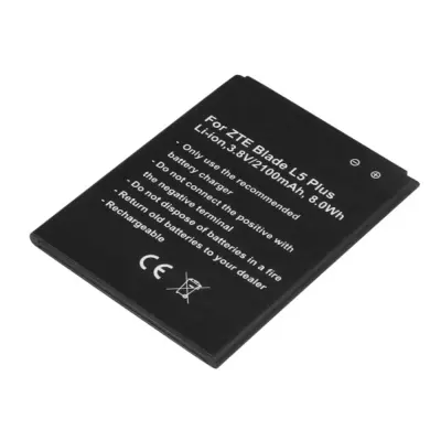 Baterija za ZTE Blade L5 / L5 Plus Li-ion 3.8V 2100mAh 8Wh, Črna