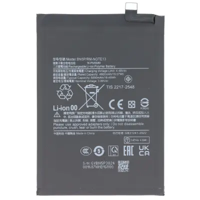 Zamenjalna baterija za Redmi Note 13 Li-Polimer 3,89V 4900mAh 19Wh, Črna
