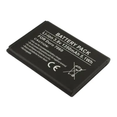 Baterija za Doro 7030 / 7031 / 7060 / 7080 Li-ion 3.7V 1350mAh 5.0Wh, Črna