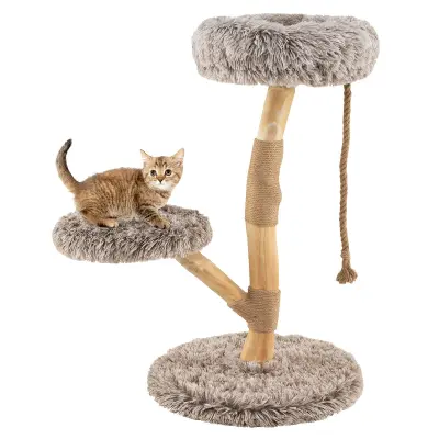 Lesena mačja praskalnica 3-stopenjska mačja postelja