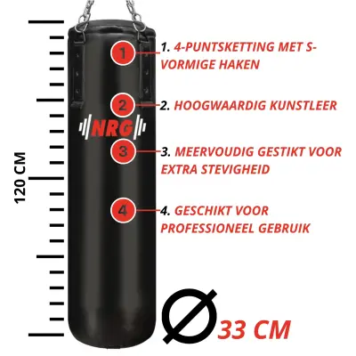 NRG fitness F9B boksarska vreča iz umetnega usnja - 120 cm