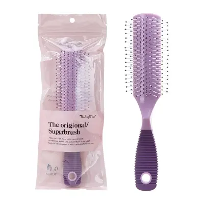 Vijolična masažna krtača za lase - masaža lasišča in razčesavanje