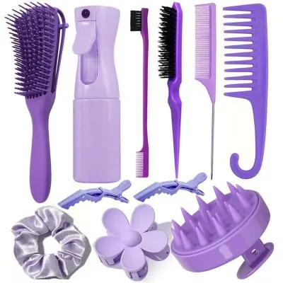 Črni komplet za oblikovanje las Octopus - Povečanje volumna in masaža