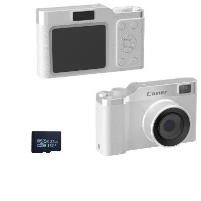 Kompaktni digitalni fotoaparat s 5x optičnim zoomom in 32 GB TF kartico White