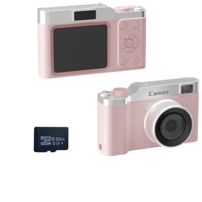 Kompaktni digitalni fotoaparat s 5x optičnim zoomom in 32 GB TF kartico Pink