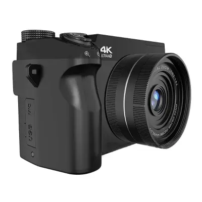 Vstopni nivo digitalni fotoaparat z dvojno kamero 75MP in 4K snemanjem Black