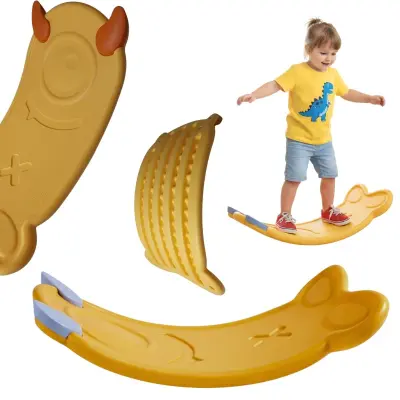 Ravnotežna deska Balančna deska Monster Wobble - rumena