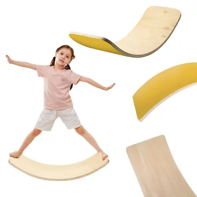 Ravnotežna deska Balančna deska Lama Smile - rumena