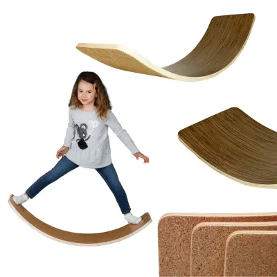 plutovinasta ravnotežna deska iz tikovine velika