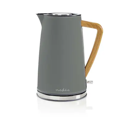 Nedis, 1,7L električni čajnik Soft Touch 2200W z regulatorjem Strix, Siva
