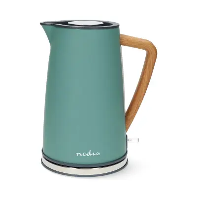 Nedis, 1,7L električni čajnik Soft Touch 2200W z regulatorjem Strix, Vodno zelena
