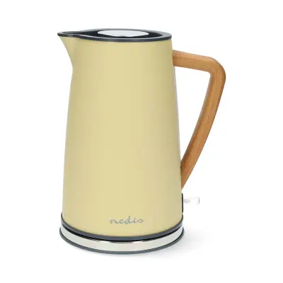 Nedis, 1,7L električni čajnik Soft Touch 2200W z regulatorjem Strix, Rumena