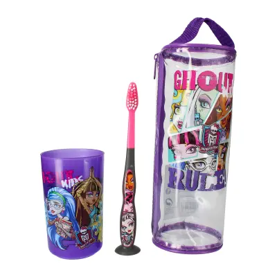 Tinokou, Etui za svinčnike za zobno ščetko - otroški komplet - Monster High, Vijolična