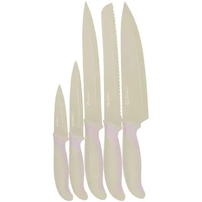 Alpina, Set nožev Bordeaux, 5 kosov, rezila iz nerjavečega jekla, protizdrsna, Bež