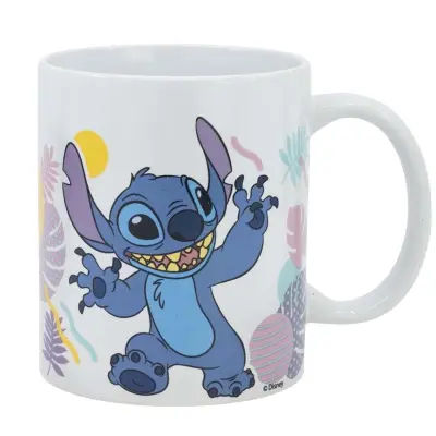 Disney, Vrč iz keramike 325 ml Zbirka šivov Havajski cvet, Bela