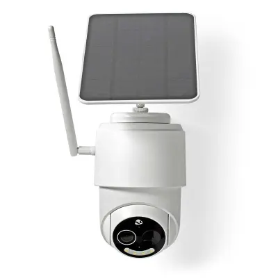 Nedis, Pametna zunanja nadzorna kamera Full HD 1080p s solarno ploščo, Bela