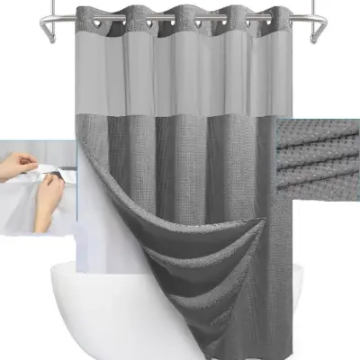 Vodoodporna dvojna zavesa za tuš | CURTELLE Siva