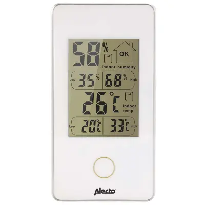 Alecto, WS-75 Kompaktni digitalni notranji termometer, Bela