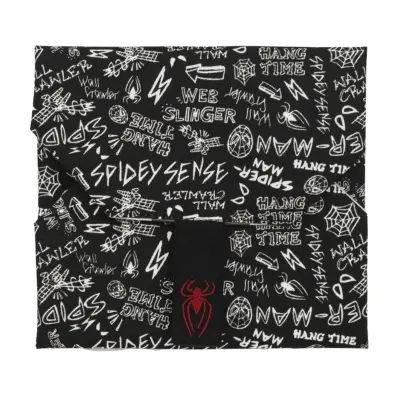 Spiderman, 16x16 cm torba za zajtrk za večkratno uporabo, pralna, brez BPA, Črna