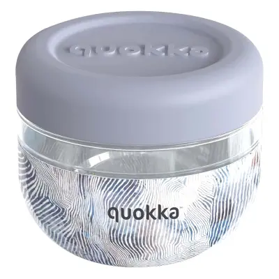 Quokka, Posoda za hrano Zen Design 500ml s protizdrsnim pokrovom, Siva