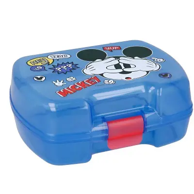 Mickey Mouse, Posoda za Hrano za Otroke iz Ultra Trdne Plastike, Bleu ciel