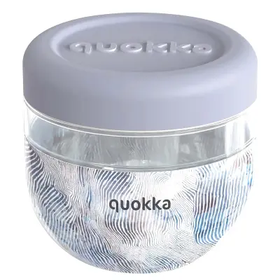 Quokka, Posoda za hrano Zen Design 770ml s protizdrsnim pokrovom, Siva