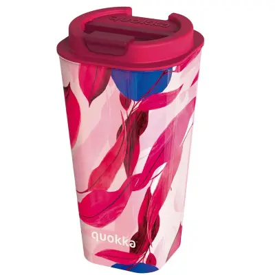 Quokka, Termo skodelica 450ml z dvojno steno, neprepustna, hermetična, brez BPA, Roza