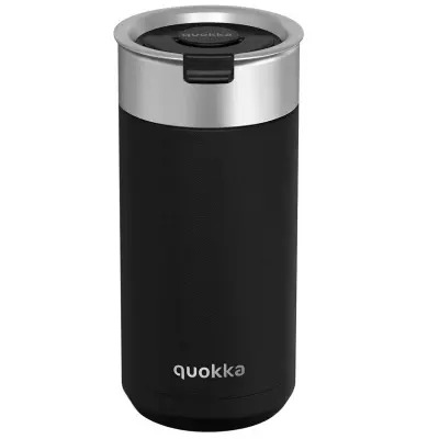 Quokka, Termo steklenica 400ml z infuzerjem in izolacijo, model Boost, Črna