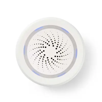 Nedis, SmartLife Wi-Fi LED sirena z napajanjem 8 tonov 85 dB, Bela