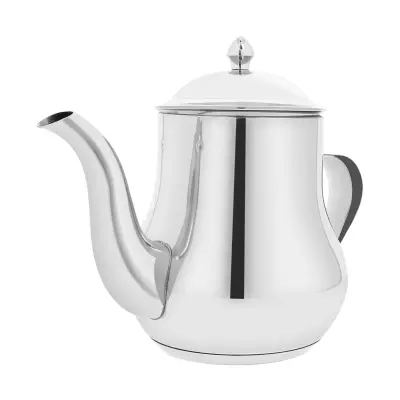 Signature, Čajnik iz nerjavečega jekla, prostornina 1 L, z izlivom in pokrovom, Srebrna