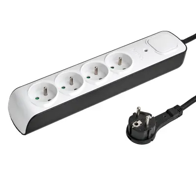 HAMA POWER STRIP 4 VTIČNICE ZA RTV OPREMO 1,5M S PRENAPETOSTNO ZAŠČITO