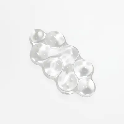 Ergonomsko prozorno silikonsko podlogo za miško za udobje in podporo White