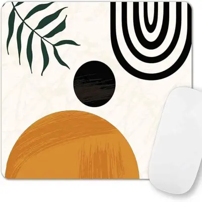 Abstraktna podloga za miško iz naravne gume - nedrseča, šivani robovi