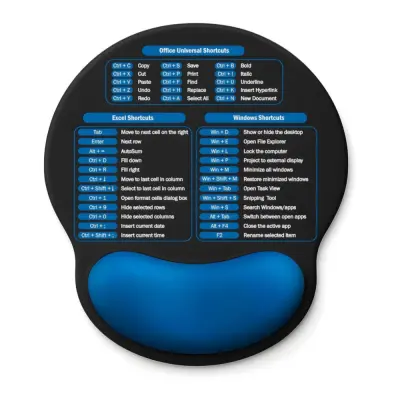 Ergonomična podloga za miško z oporo za zapestje Excel za udobno delo Blue