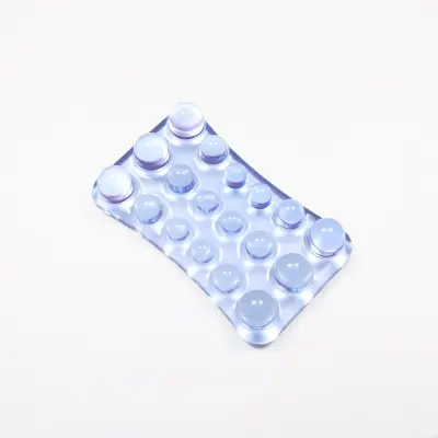 Ergonomsko prozorno silikonsko podlogo za miško za udobje in podporo Blue