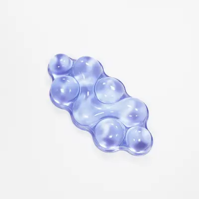 Ergonomsko prozorno silikonsko podlogo za miško za udobje in podporo Blue