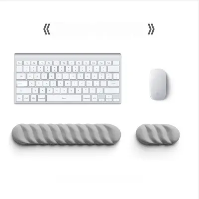 Ergonomski Komplet Podloge za Tipkovnico in Miško za Pisarniško Udobje Grey