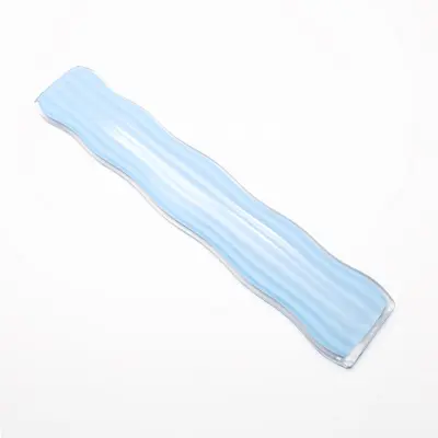 Ergonomski prozoren silikonski podstavek za tipkovnico za udobje in podporo Blue