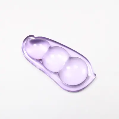 Ergonomsko prozorno silikonsko podlogo za miško za udobje in podporo Purple