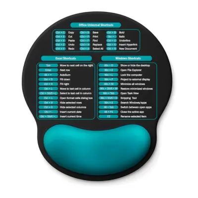 Ergonomična podloga za miško z oporo za zapestje Excel za udobno delo Green