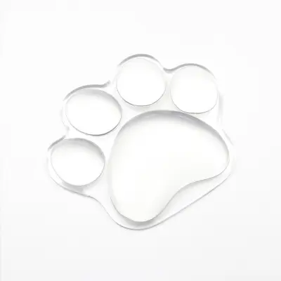 Ergonomsko prozorno silikonsko podlogo za miško za udobje in podporo White