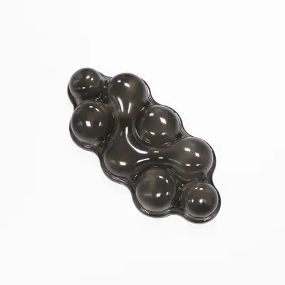 Ergonomsko prozorno silikonsko podlogo za miško za udobje in podporo Black